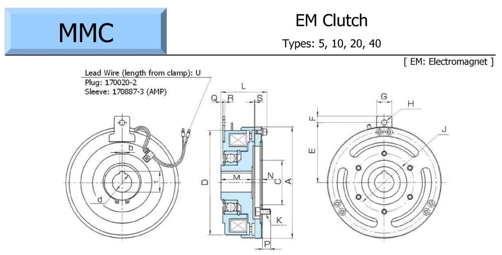OGURA Electromagnetic Clutch MMC 5E, 10E, 20E, 40E Series