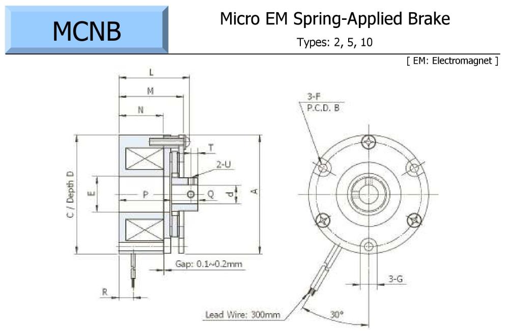 OGURA Electromagnetic Spring-Applied Brake MCNB-G Series