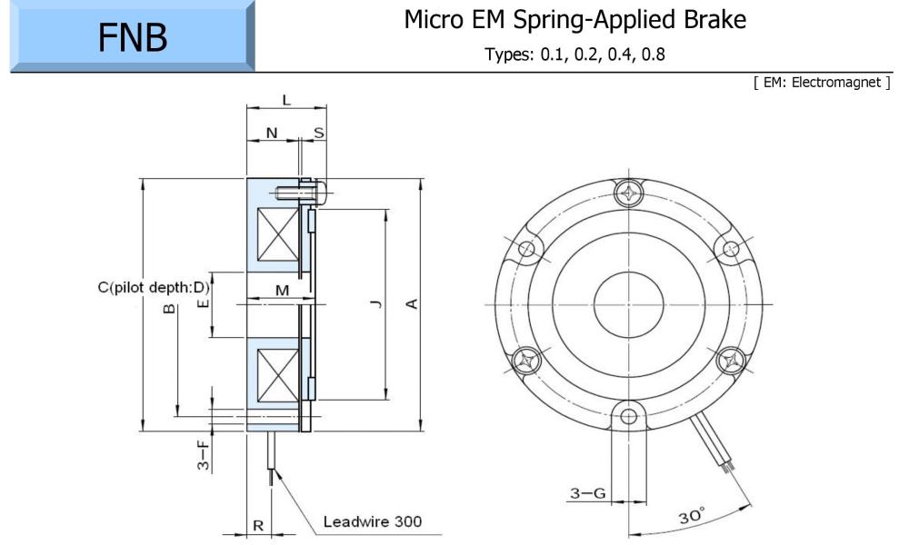  OGURA Electromagnetic Spring-Applied Brake FNB-K Series