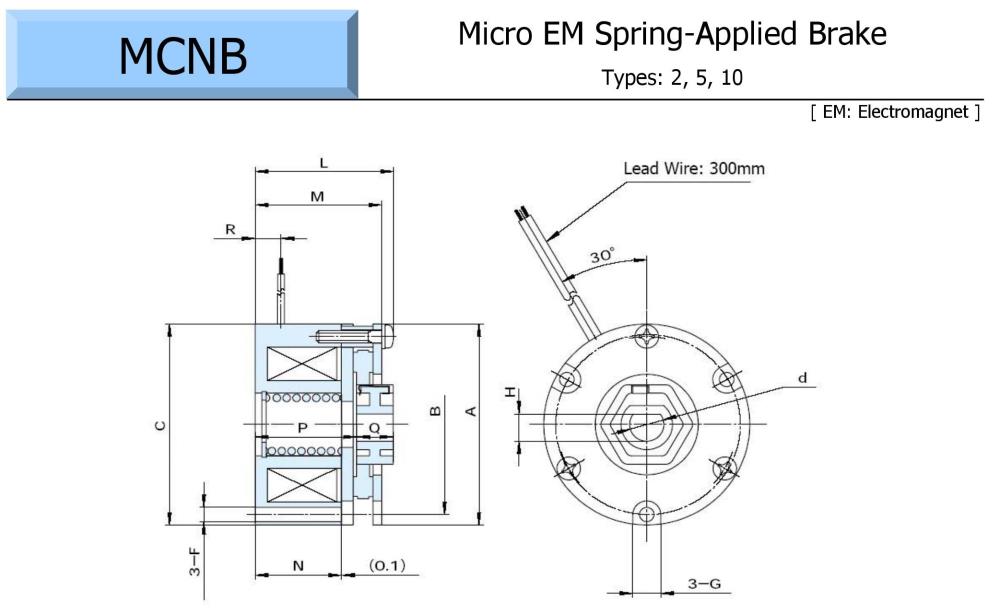 OGURA Electromagnetic Spring-Applied Brake MCNB-GS Series