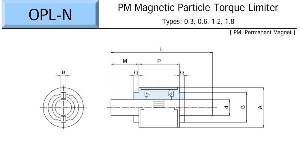 OGURA PM Magnetic Particle Torque Limiter OPL-N Series
