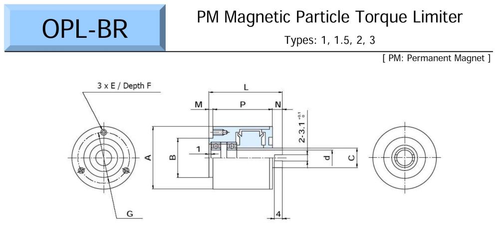 OGURA PM Magnetic Particle Torque Limiter OPL-BR Series