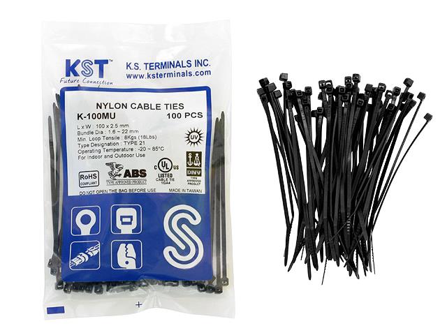 K-100M-B ,CABLE TIES,KST,Materials Handling/Cable Ties