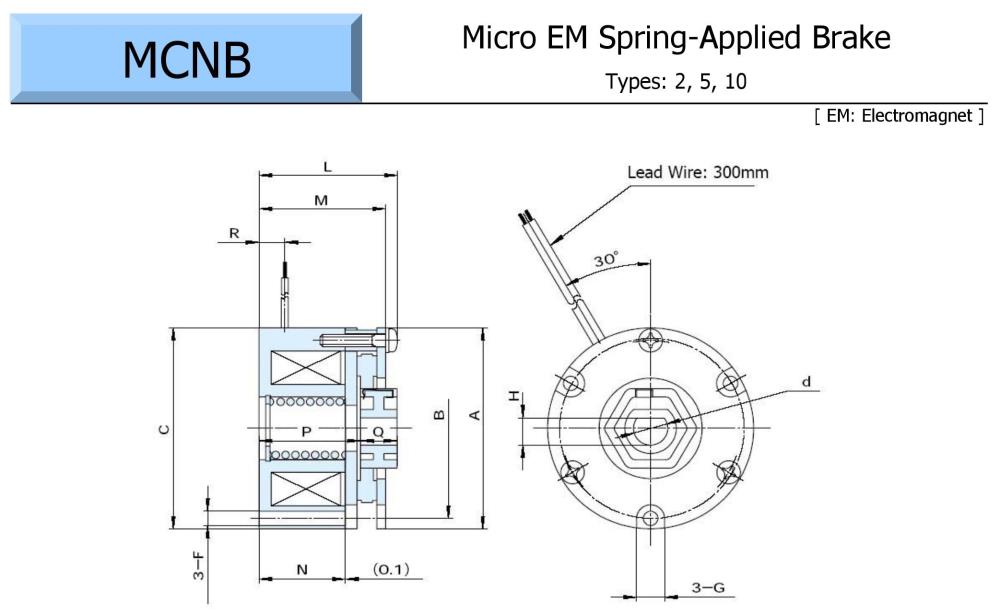 OGURA Electromagnetic Spring-Applied Brake MCNB-GR Series