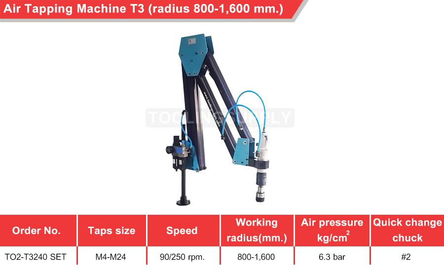 Air Tapping Machine (T3 radius 800-1,600 mm.)