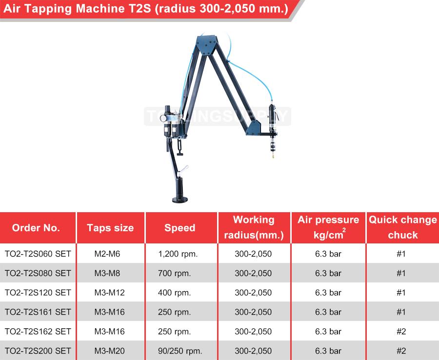 Air Tapping Machine (T2S radius 300-2,050 mm.)