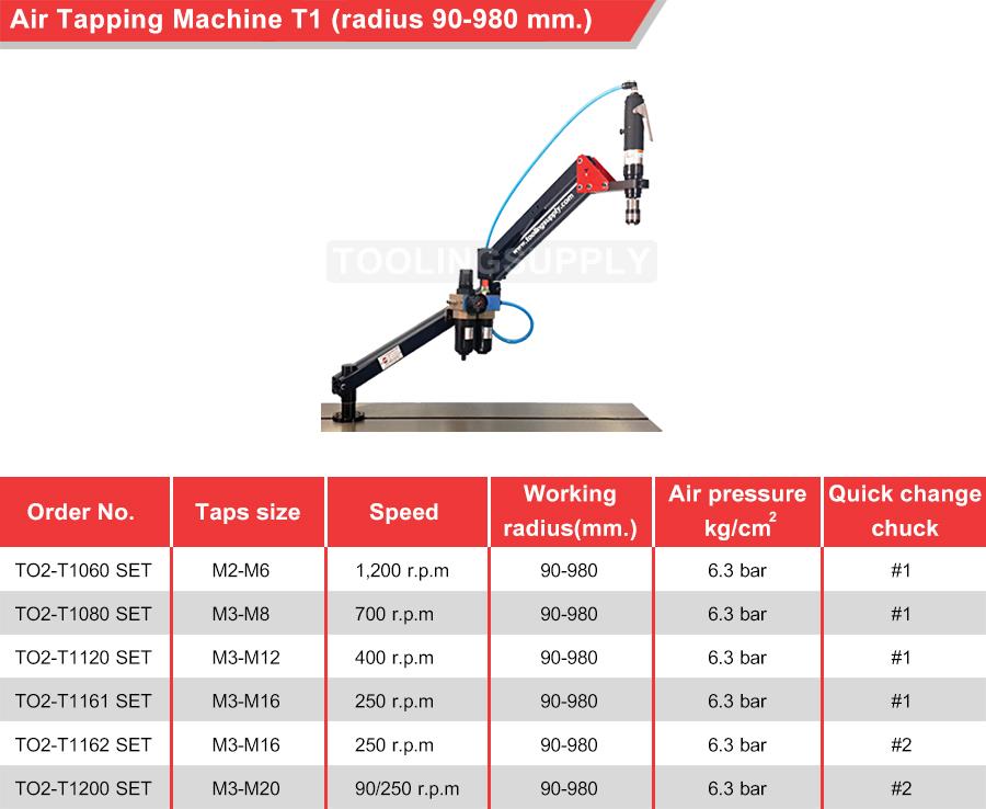 Air Tapping Machine (T1 radius 90-980 mm.)