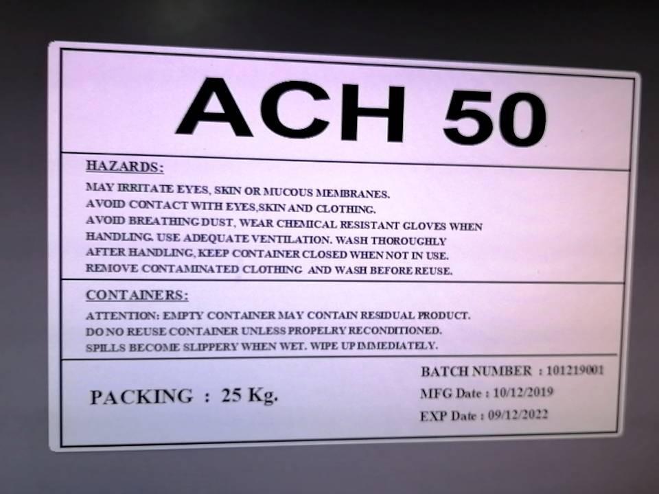 ACH (Aluminum Chlorohydrate),ACH,ACH50,Chemicals/Agents