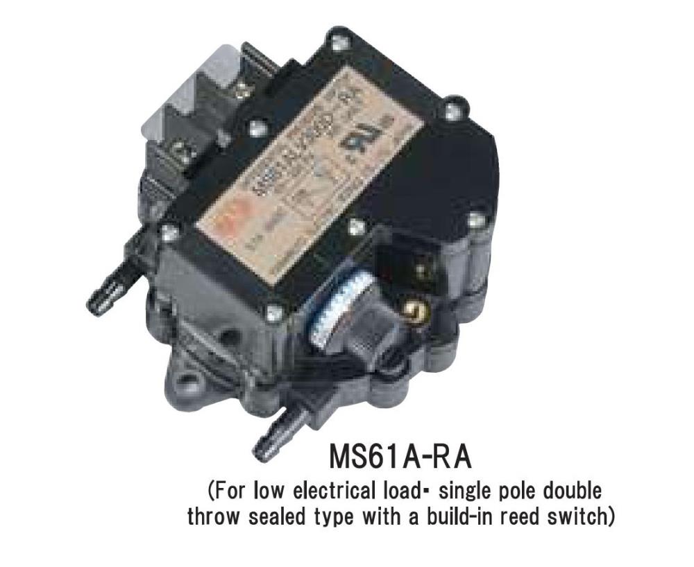 MANOSTAR Micro Differential Pressure Switch MS61A-RA Series,MS61AHV120D-RA, MS61AHV300D-RA, MS61AHV600D-RA, MS61AHV1.2E-RA, MS61AHV3E-RA, MS61AHV6E-RA, MS61ALV120D-RA, MS61ALV300D-RA, MS61ALV600D-RA, MS61ALV1.2E-RA, MS61ALV3E-RA, MS61ALV6E-RA, MANOSTAR, YAMAMOTO, Pressure Switch, Differential Pressure Switch,MANOSTAR,Instruments and Controls/Switches