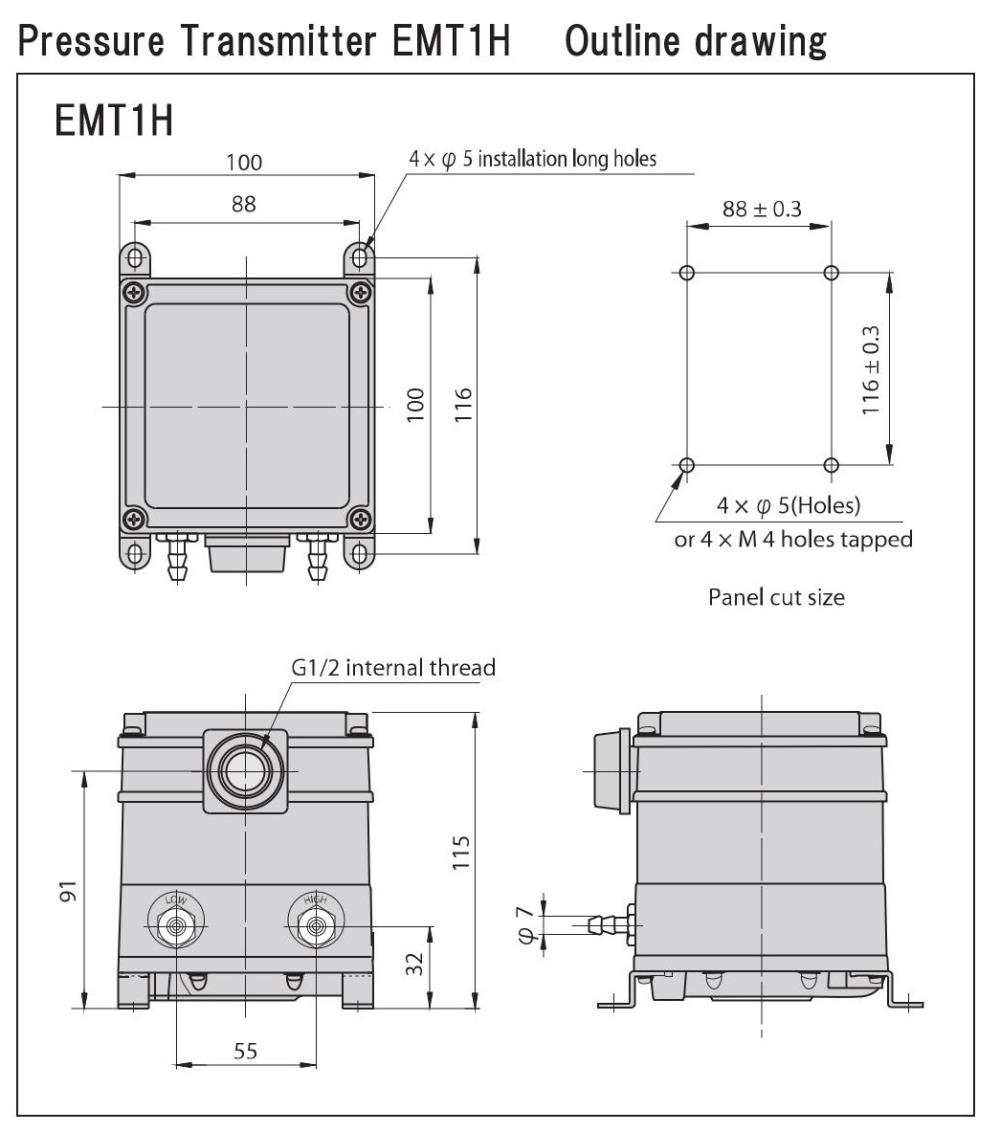 MANOSYS Pressure Transmitter EMT1HV Series