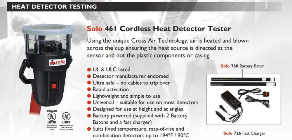 SOLO 461 Heat Detector Test Kit ไร้สาย-แบตเตอรี่