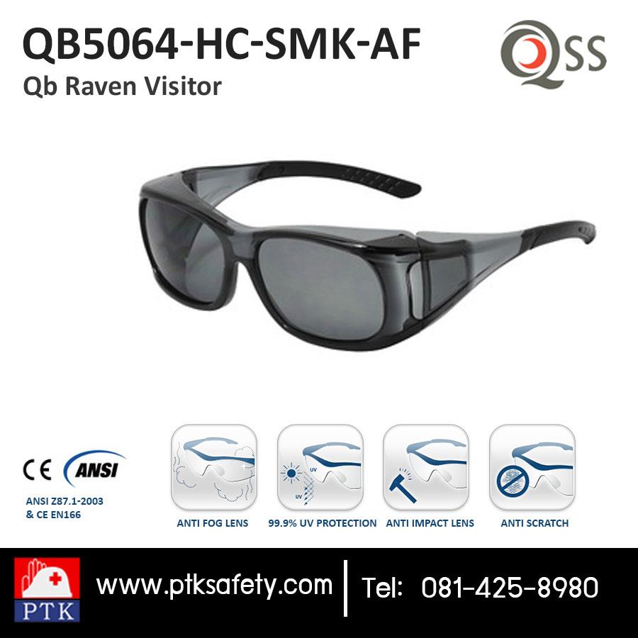 Qb Raven Visitor 5064-hc-smk-af,แว่นตานิรภัย,QSS,Plant and Facility Equipment/Safety Equipment/Eye Protection Equipment