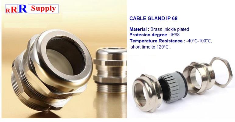 ์Nickel Brass - Cable gland IP68