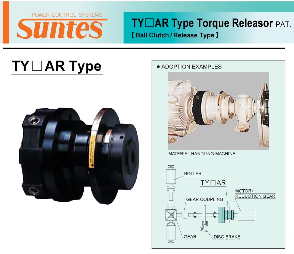 SUNTES Torque Releaser TY-AR-G Series,TY30AR-G-01, TY30AR-G-01G, TY40AR-G-01, TY40AR-G-01G, TY50AR-G-01, TY50AR-G-01G, TY65AR-G-01, TY65AR-G-01G, TY85AR-G-01, TY85AR-G-01G, SUNTES, SANYO, SANYO SHOJI, Torque Releaser, Clutch, Ball Clutch, SUNTES Torque Releaser, SANYO Torque Releaser, SANYO SHOJI Torque Releaser,SUNTES,Machinery and Process Equipment/Brakes and Clutches/Clutch