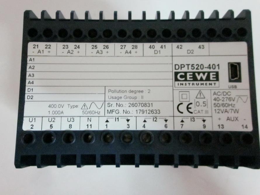Cewe DTP520 Transducer ,Current Transducer, Transducer, Cewe, DTP520-401, Power Transducer, Power Transmitter,Cewe Instruments,Machinery and Process Equipment/Transducers