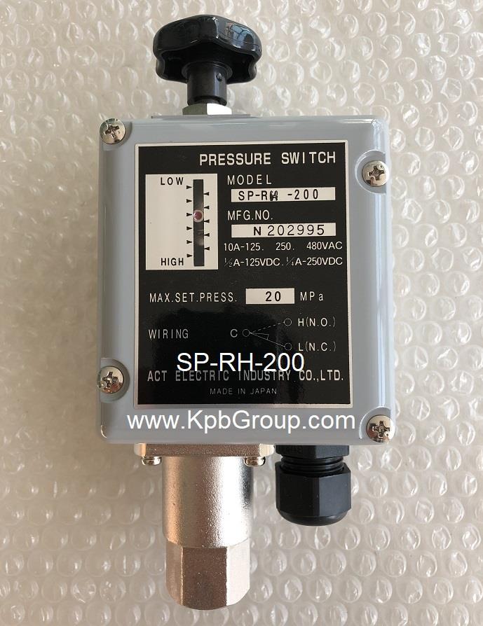 ACT Pressure Switch SP-RH-200,SP-RH-200, ACT, ACT ELECTRIC, Pressure Switch, ACT Pressure Switch,ACT,Instruments and Controls/Switches