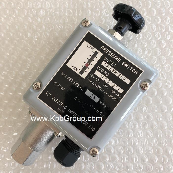 ACT Pressure Switch SP-RVH Series,SP-RVH-50, SP-RVH-100, SP-RVH-150, SP-RVH-200, SP-RVH-250, SP-RVH-300, SP-RVH-400, SP-RVH-500, SP-RVH-700, ACT, ACT ELECTRIC, Pressure Switch, ACT Pressure Switch,ACT,Instruments and Controls/Switches