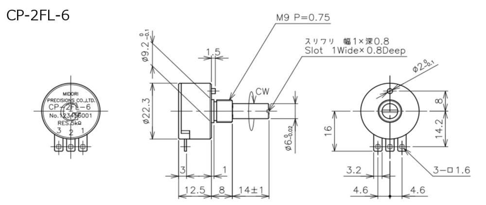 MIDORI Angle Sensor CP-2FL-6 Series