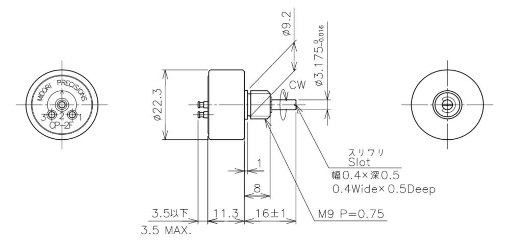 MIDORI Angle Sensor CP-2FB(m)J Series