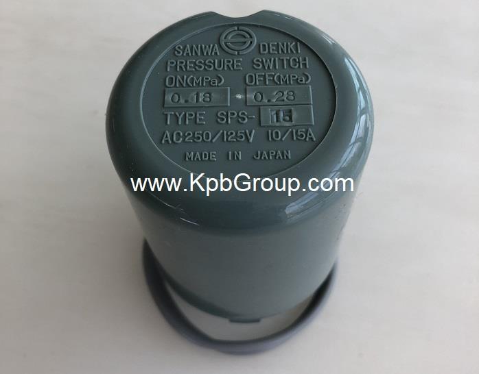SANWA DENKI Pressure Switch SPS-15, ON0.18MPa, OFF0.28MPa, Rc3/8, ZDC2,SPS-15, SANWA, SANWA DENKI, Pressure Switch,SANWA DENKI,Instruments and Controls/Switches