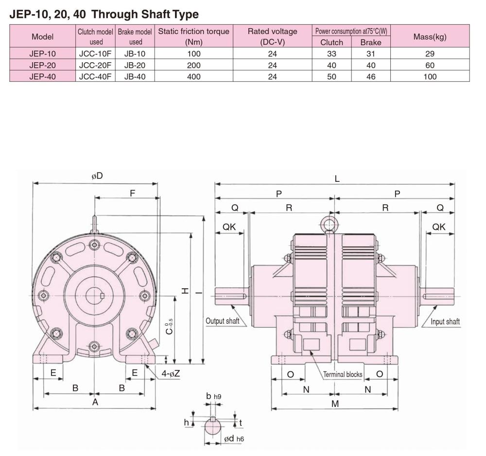 SINFONIA Electromagnetic Clutch/Brake Unit JEP-10, JEP-20, JEP-40 Series,JEP-10, JEP-20, JEP-40, SINFONIA, SHINKO, Clutch/Brake Unit, Electric Clutch/Brake Unit, Electromagnetic Clutch/Brake Unit,SINFONIA, SHINKO,Machinery and Process Equipment/Brakes and Clutches/Clutch