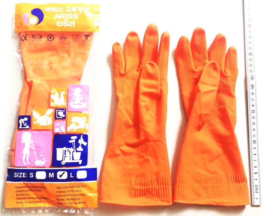 ถุงมือยาง สีส้ม  อริส,ถุงมือยาง สีส้ม  อริส,ARlSS,Plant and Facility Equipment/Safety Equipment/Gloves & Hand Protection