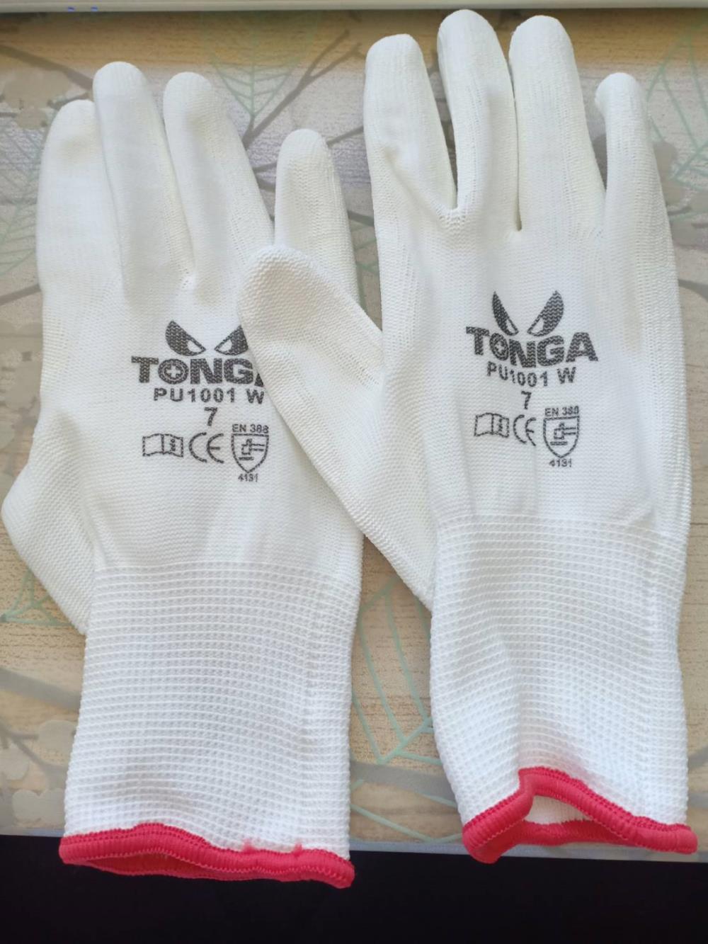 ถุงมือไนล่อนเคลือบ พียู สีขาว ,ถุงมือไนล่อนเคลือบ พียู ,TONGA,Plant and Facility Equipment/Safety Equipment/Gloves & Hand Protection