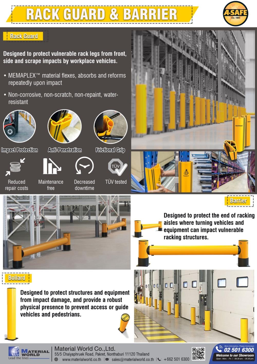 Rack Guard (กันชน),กันชนเสา,A-Safe,Instruments and Controls/Accessories/Protectors