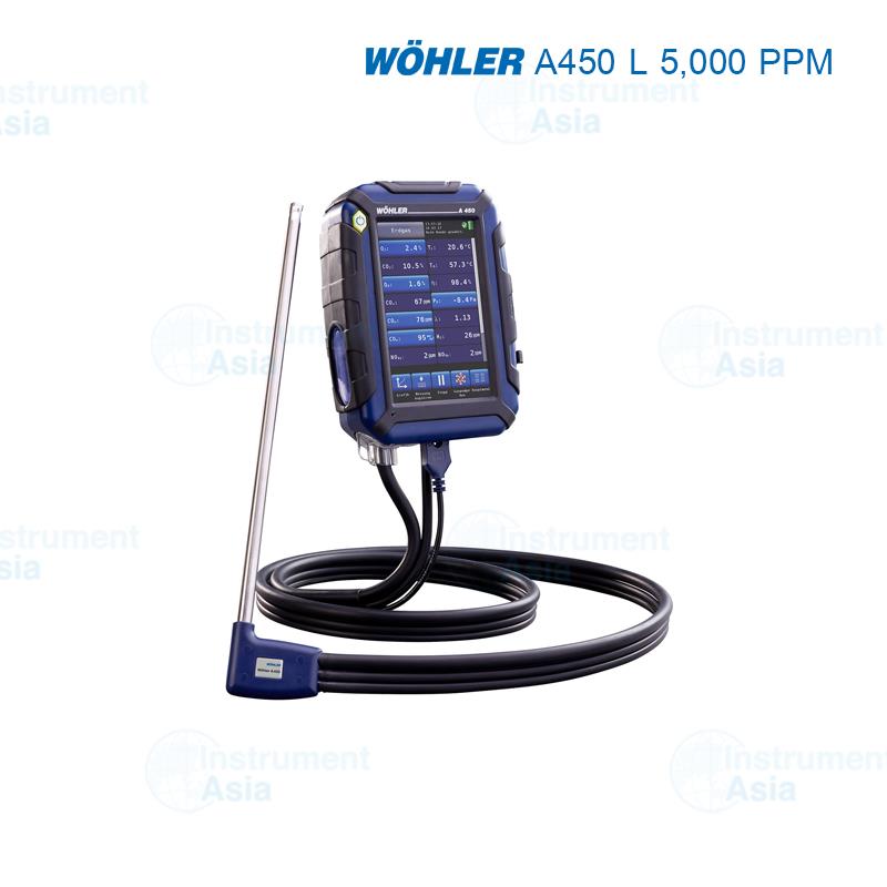 Woehler A450 L เครื่องวัดประสิทธิภาพการเผาไหม้ 5000 PPM CO,เครื่องวัดประสิทธิภาพการเผาไหม้ ,Woehler,Energy and Environment/Environment Instrument/Combustion Analyzer
