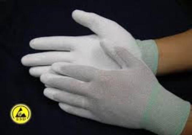 ESD CARBON NYLON PALM FIT PU COATER GLOVES