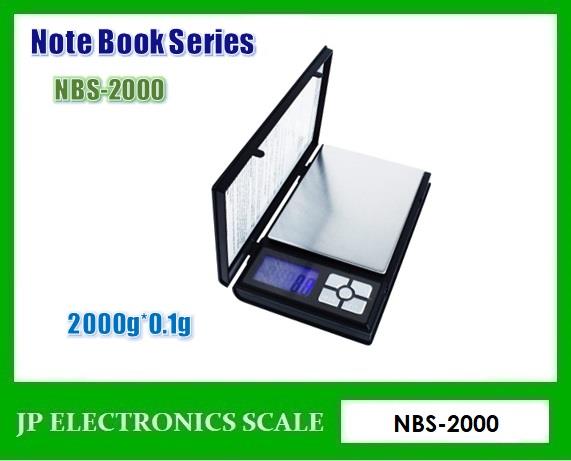 เครื่องชั่งแบบพกพา2000g เครื่องชั่งดิจิตอล2000กรัม  ละเอียด 0.1g ยี่ห้อ Notebook Series รุ่น NBS-2000