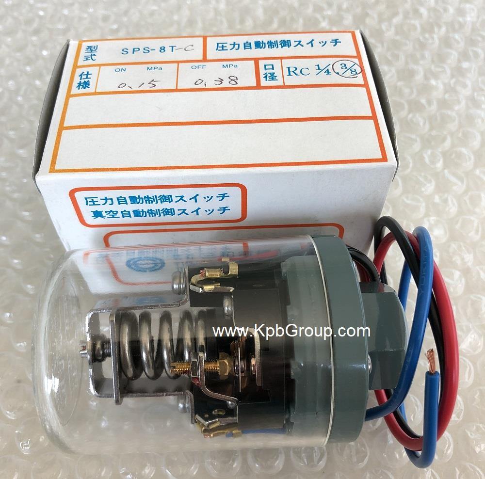 SANWA Pressure Switch SPS-8T-C, ON/0.15MPa, OFF/0.38MPa, Rc3/8, ZDC2,SPS-8T, SPS-8T-C, SANWA, SANWA DENKI, Pressure Switch, SANWA Pressure Switch,SANWA DENKI,Instruments and Controls/Switches