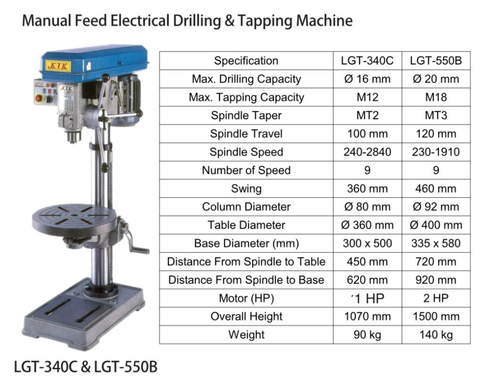 Manual Feed Electrical Drilling & Tapping Machine,เครื่องเจาะเครื่องต๊าป,Manual Feed Electrical Drilling & Tapping Machine,Machinery and Process Equipment/Machinery/Taping Machine