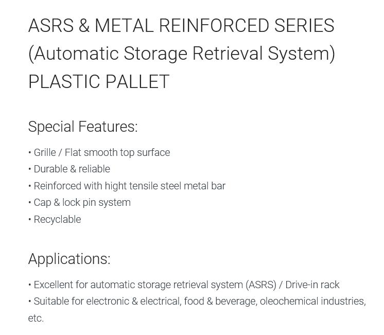 Plastic Pallet ASRS (Automatic Storage Retrieval System)