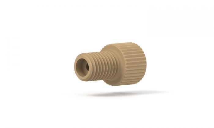 Super Flangeless? Nut PEEK, Short, 1/4-28 Flat-Bottom, for 1/16" OD, Nut PEEK,IDEX,Pumps, Valves and Accessories/Tubes and Tubing
