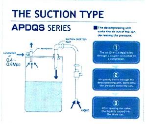 APQDS-Suction Type (สำหรับการดูดของเหลวเข้าถังบรรจุ),Air vacuum cleaner,Air pressure,AQUASYSTEM,Machinery and Process Equipment/Machinery/Vacuum Cleaner