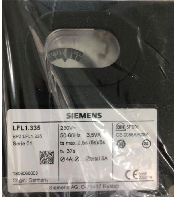Siemens burner control box LFL1.335- Riello รุ่น GAS P/M  220VAC และ 110VAC (Riello number 3003078)