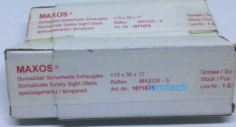 กระจกทนความร้อนแบบ reflex sight glass ยีห้อ Maxos จากเยอรมนี ขนาด 115 mm. x 30 mm. x 17 mm.,sight glass,level gauge glass,ilmadur,กระจกทนความร้อน,แท่งแก้วดูระดับน้ำบอยเลอร์,din7080,borosilicate glass,borosilicate sight glass,Maxos,Machinery and Process Equipment/Boilers/General Boilers
