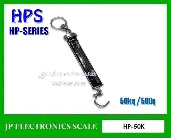 เครื่องชั่งแขวนสปริง50kg ค่าละเอียด 500g ยี่ห้อ HPS รุ่น HP-50K,เครื่องชั่งแขวนทรงกระบอก ระบบสปริง, เครื่องชั่งแบบแขวน, เครื่องชั่งแขวนสปริง ,Hanging Scale, ยี่ห้อ HPS รุ่น HP-50K,เครื่องชั่งสปริงแบบแขวน,,ยี่ห้อ HPS,Instruments and Controls/Scale/Hanging Scale & Crane Scale