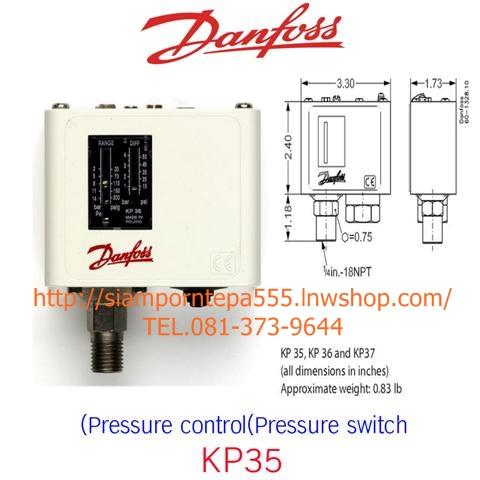 KP35 Danfoss Pressure Switch ตั้ง Pressure -0.2-7.5 bar 3-100 psi Diff 0.7-4.0 bar Port 1/4" แข็งแรง ทนทาน ส่งฟรีทั่วประเทศ,KP35 "Danfoss" Pressure Switch,KP35 "Danfoss" Pressure Switch ตั้ง Pressure -0.2-7.5 bar,KP35 "Danfoss" Pressure Switch ตั้ง Pressure 0.2-7.5 bar port 1/4",KP35 "Danfoss" Pressure Switch ตั้ง Pressure 3-100 psi,KP35 "Danfoss" Pressure Switch,Instruments and Controls/Switches
