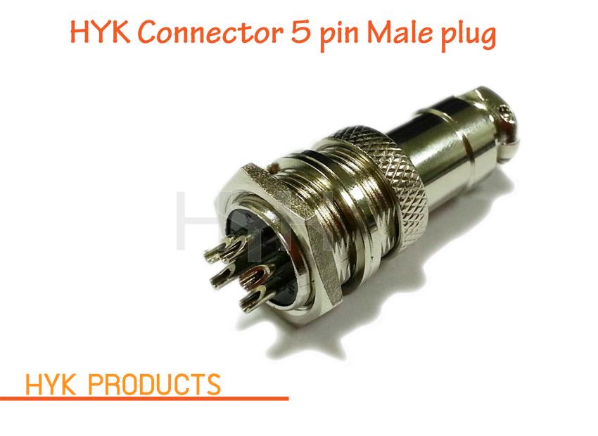 Male plug connector 5 pin PLT-255 (ปลั๊กเหล็ก 5 pin),connector,plug,male,5pin,,HYK,Automation and Electronics/Electronic Components/Electrical Connector