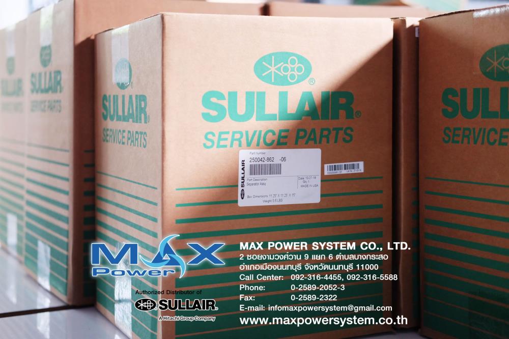 SULLAIR SERVICE PARTS อะไหล่แท้ SULLAIR,อะไหล่ปั๊มลม, ซ่อมปั๊มลม, MAX POWER SYSTEM, Overhual, Service, Maintenance, Air Compressor, สกรูปั๊มลม,SULLAIR,Machinery and Process Equipment/Compressors/Air Compressor