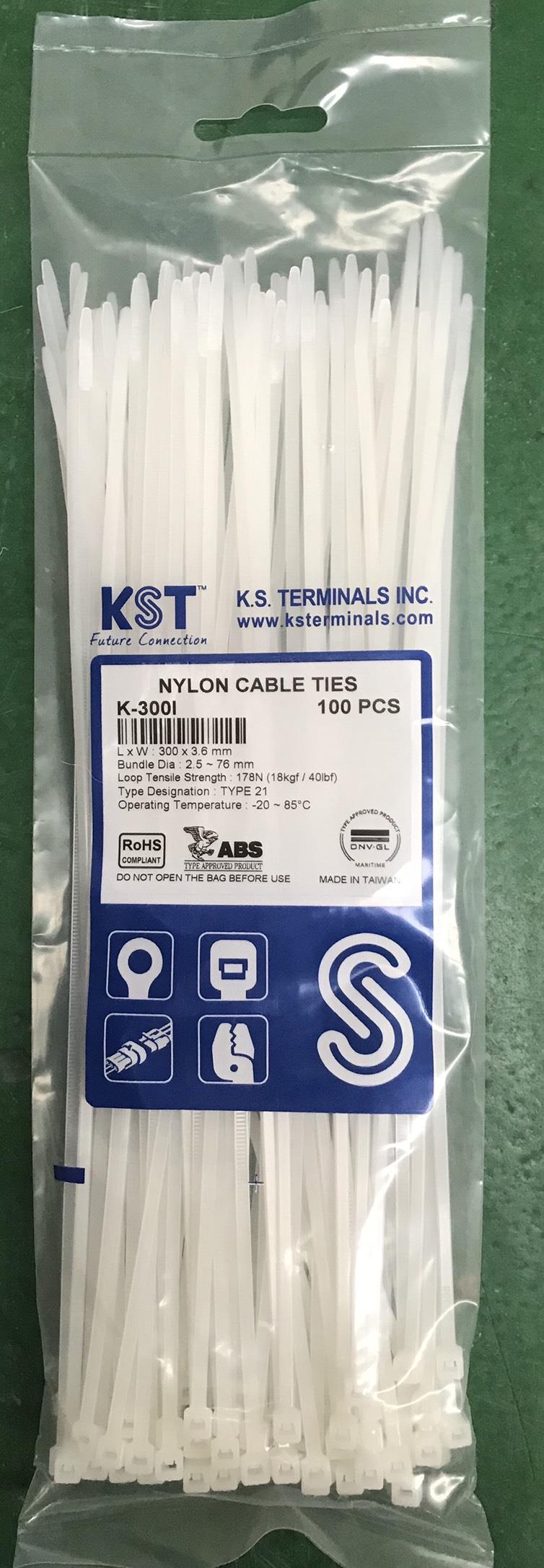 K-300I Cable ties 12" หน้ากว้าง 3.6 mm