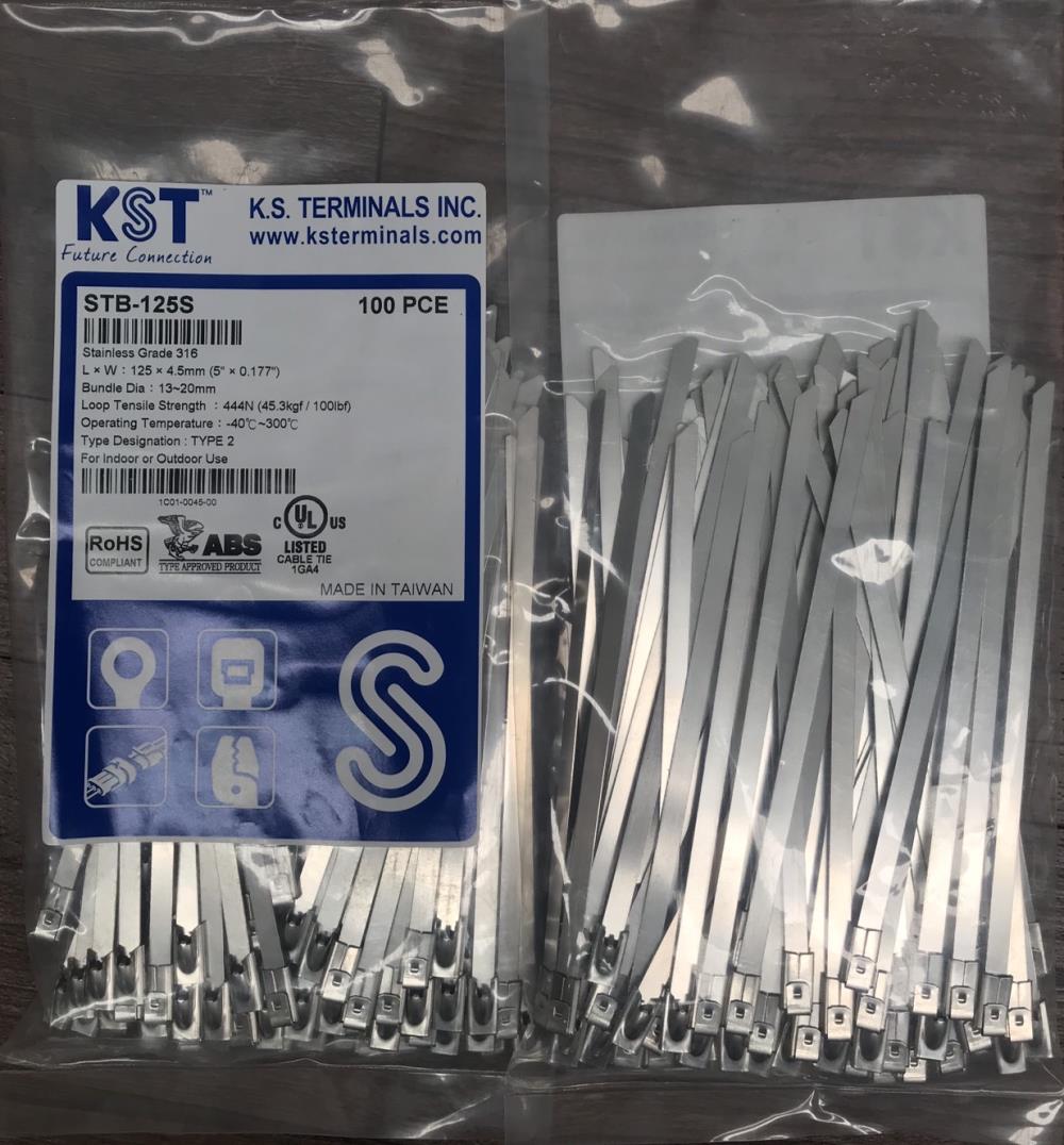 STB-125S Stainless Steel With Ball Lock,CABLE TIES Stainless Steel,KST,Custom Manufacturing and Fabricating/Fabricating/Stainless Steel