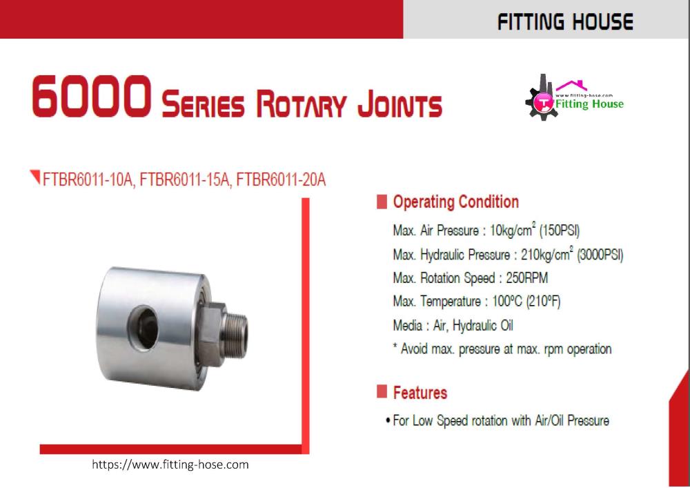 6011 Rotary Joints FTBR6011-10A 15A 20A,rotary joints, rotary union, โรตารี่จ๊อยส์, ข้อต่อหมุน,ข้อต่อแรงดัน,,Industrial Services/Advertising