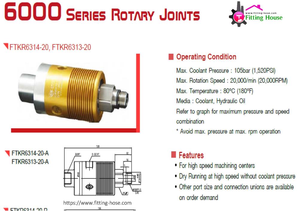 ROTARY JOINTS FTKR6314-20, FTKR6313-20,Swivel joint,swivel rotary,ข้อต่อหมุน,,Industrial Services/Advertising