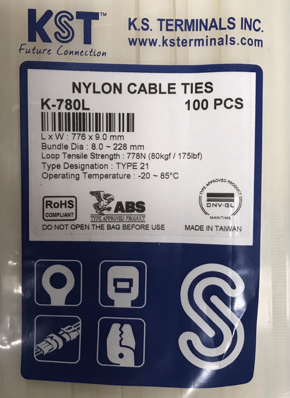 K-780L cable ties 37" 