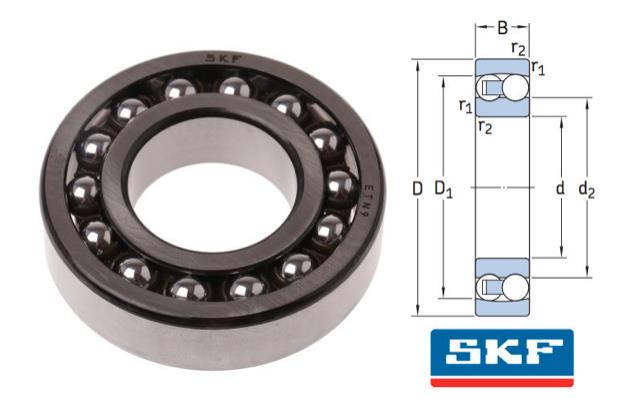 108TN9 SKF Mini Self-aligning ball bearing