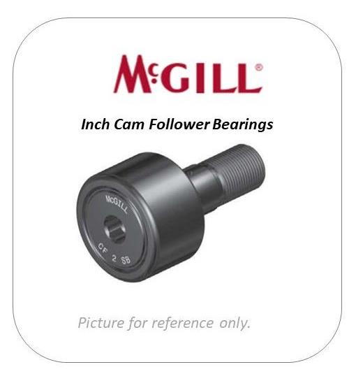 CFH 1.5/8  Flat Cam Follower - Heavy Stud Type - Heavy Stud CAMROL Series, 1.6250 in Roller Dia, 0.8750 in Roller Width, 0.8750 in Stud Dia, 1.5000 in Stud Length, Open, Chrome Steel Material,CFH1.5/8 McGill,McGill,Machinery and Process Equipment/Bearings/Babbitt Bearing