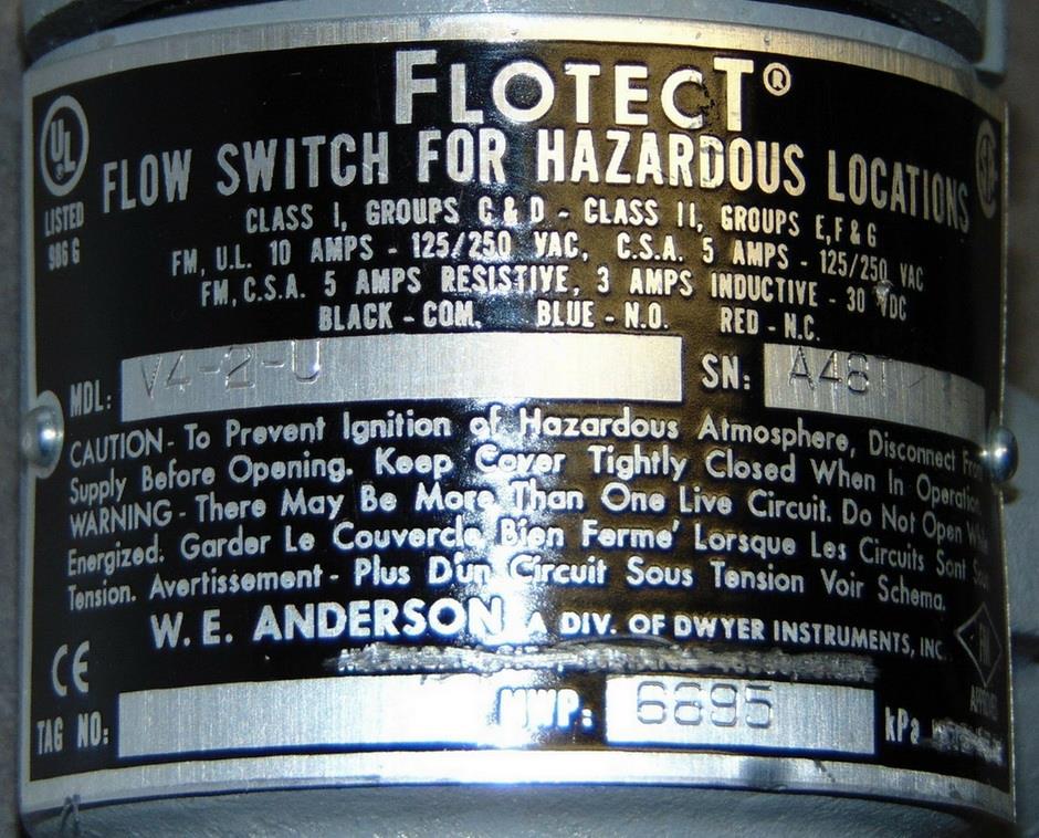 Flotect V4-2 Flow Switch,Flow Control , Flow Switch , V4-2 , Flotect , Water Flow , Paddle Flow Switch,Flotect,Automation and Electronics/Automation Systems/Factory Automation